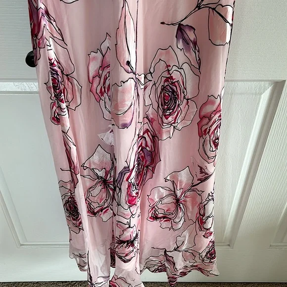 Jacques Vert NWT Ruby Rose Floral Silk Maxi Dress **Size 12/US Size 10** 🌸🌸 - Picture 7 of 8